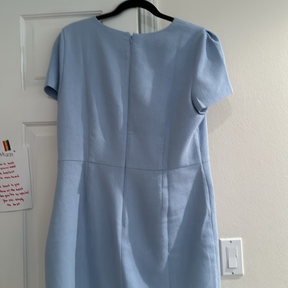 NEW Anne TaylorLight Blue Sheath Dress good buttons Womens Sz 14 - Picture 5 of 7